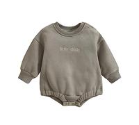 Tutina Bebe Garcon Autunno Inverno Manica Lunga Stampato Lettere Unicolor Tuta Body Pigiama Abbigliamento Bambino Caldo Vestito Regalo
