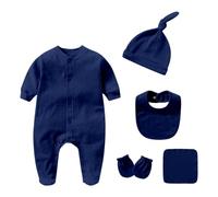 Tutina Bebe Nuovo Manica Lunga Piedi Cappuccio Guanti Berretto Sei Pezzi Tuta Body Pigiama Abbigliamento Bambino Caldo Inverno Vestito Regalo