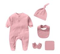 Tutina Bebe Nuovo Manica Lunga Piedi Cappuccio Guanti Berretto Sei Pezzi Tuta Body Pigiama Abbigliamento Bambino Caldo Inverno Vestito Regalo