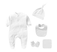 Tutina Bebe Nuovo Manica Lunga Piedi Cappuccio Guanti Berretto Sei Pezzi Tuta Body Pigiama Abbigliamento Bambino Caldo Inverno Vestito Regalo