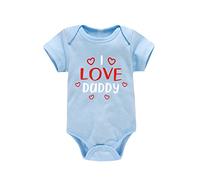 Tutina Bebe San Valentino Nuovo Manica Corta Lettere Cuore Stampato Cotone Triangolo Tuta Body Pigiama Abbigliamento Bambino Caldo Vestito Regalo