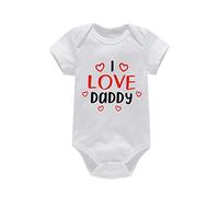 Tutina Bebe San Valentino Nuovo Manica Corta Lettere Cuore Stampato Cotone Triangolo Tuta Body Pigiama Abbigliamento Bambino Caldo Vestito Regalo