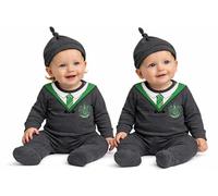 Tutina con licenza ufficiale di Harry Potter per neonato con cappellino Serpeverde per bambino o bambina, grigio, 9-12 Mesi