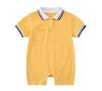 Tutina da Neonato Pigiama Bambino Tutine Jumpsuit Pagliaccetto in Cotone tinta unita per neonati Confortevole e Leggero Stampa Carina Body Festa del Papà Baby Shower