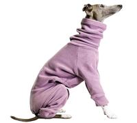 Tutina Invernale Calda per Levriero Italiano, Pigiama per Cani in Morbido Pile con Collo Alto, Cappotti per Cani con Tuta Integrale per Whippet, Abbigliamento Termico per Animali(Purple,L)