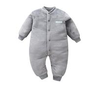 Tutina Invernale da Neonato Infant-And-Toddler-Bodysuit in Flanella Playsuit Snowsuit Romper Cotone Manica Lunga Body Tute Fleece Footed Jumpsuit Pram Unisex Kids
