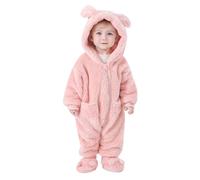 Tutina Invernale da Neonato Infant-And-Toddler-Bodysuit in Flanella Playsuit Tuta Sci Cappotto Pagliaccetto Footed Anteriore Bambina per Bambino Ragazze 0-18 Mesi