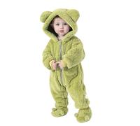 Tutina Invernale da Neonato Piedi Inverno Bambino Tuta Neve con Cappuccio Addensare Caldo Flanella Pagliaccetto Vestitini per Neonati Maschi Fleece Footed Jumpsuit Pram Unisex Kids