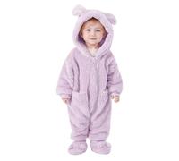 Tutina Invernale da Neonato Piedi Inverno Bambino Tuta Neve con Cappuccio Addensare Caldo Flanella Pagliaccetto Vestitini per Neonati Maschi Fleece Footed Jumpsuit Pram Unisex Kids