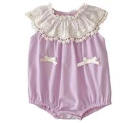 Tutina Invernale Neonato - Vestito Estivo per Neonata con Graziosi Pizzi Floreali E Decorazioni A Fiocco, Adatto per Gattonare E per Vestirsi Come Le Sorelle.