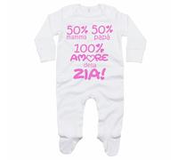 Tutina neonata 50% mamma 50% papà 100% amore di zia