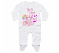 Tutina neonata personalizzabile con nome se il papà dice di no vado da zia