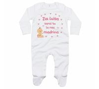Tutina neonata personalizzata con nome sarai tu la mia madrina