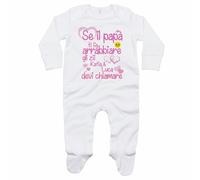 Tutina neonata personalizzata con nome se papà ti fa arrabbiare gli zii devi ...