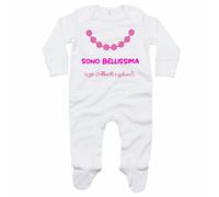 Tutina neonata personalizzata con nome sono bellissima e zio è geloso