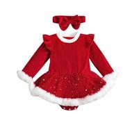 Tutina Neonato 0-3 Mesi Maschio Per Natale Bambino Costume Tutina Invernale Cappellino Manica Lunga Elegante Costume Attrezzatura Manica Lunga Tutine 0-12 Mesi Regali Per Natale