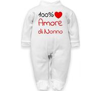 Tutina neonato caldo cotone amore di nonno idea regalo nascita 3 mesi