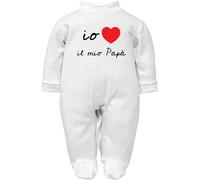 Tutina neonato caldo cotone Io amo il mio papà idea regalo nascita 3 mesi