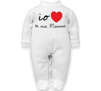 Tutina neonato caldo cotone Io amo la mia mamma idea regalo nascita 9 mesi