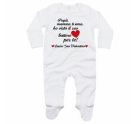 Tutina neonato papà mamma ti ama ho visto il suo cuore battere per te buon sa...