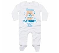 Tutina neonato personalizzata con nome e orsetto sono l'amore delle zie