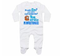 Tutina neonato pronto zio? puoi venire a prendermi? tua sorella mi infastidisce