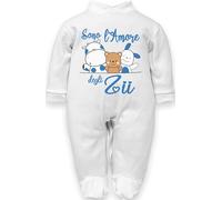 Tutina Neonato “Sono l’Amore degli Zii” - Idea Regalo per Zia e Zio - tutine in Cotone 100% Made in Italy - Regalo Nascita o Baby Shower azzurro 6 mesi