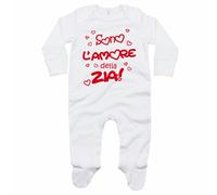 Tutina neonato sono l'amore della zia grafica neutra