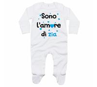 Tutina neonato sono l'amore di zia con cuoricini