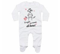 Tutina neonato zia ti voglio un mondo di bene