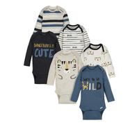 Tutine BrandUnisex Baby6-Pack Tutine a maniche lungheTiger Blue12 mesi