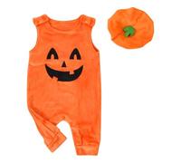 Tutine Neonato Invernali Completo di Halloween Vestiti per neonati Body Romper Pagliaccetto Vestito Divertente Pipistrello con Cappuccio Set Costume Zucca Maniche Lunghe Tutina da Carnevale