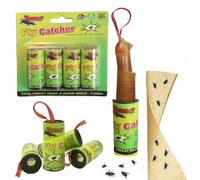 TUTINGKE Trappola per mosche appiccicosa da appendere, nastro per mosche, strisce di carta per insetti da appendere, per interni ed esterni, trappole per mosche utilizzate in casa, cucina (8)