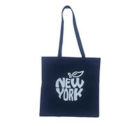 Tutino BORSA SHOPPER IN COTONE NEW YORK MELA BORSA MAX COTONE SHOPPER Nera 42x42 cm