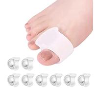 Tutore Alluce Valgo Correttore, 8x Silicone Separatore Dita Piede per Dita a Martello Dita Sovrapposte, Divaricatore Distanziatore Alluce Valgo, Footfix Utilizzato Allevia il Dolore da Borsiti (L)
