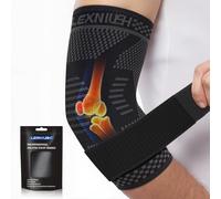 Tutore Epicondilite Gomito Regolabile, Gomitiera per Epicondilite e Tendinite, Tutore Gomitiere Compressione per Tennis, Palestra, Golf, Sport, Fascia Unisex Supporto Gomito per Alleviare il Dolore, L