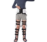 Tutore fisso per camminata dell'anca, tutore di supporto per ginocchio incernierato per anca e ginocchio, ortesi per anca ginocchio e caviglia, con tutore con stivali da camminata per frattura