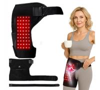 Tutore For Anca For Donne, Tutore Anca Riscaldamento E Massaggio 2 In 1, Supporti Comodi Regolabili, Supporto Terapia Con Luce Rossa For Alleviare Il Dolore