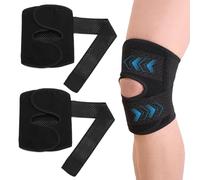 Tutore Ginocchio con Stabilizzatori Laterali, 2pcs Ginocchiera Ortopedica, Tutore Ginocchio Regolabile, Ginocchiera Rotulea ortopedica Supporto, per Escursioni, Arrampicate Supporto Sportiva