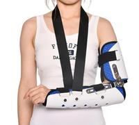 Tutore Immobilizzatore per Gomito Braccio Lungo Rimovibile Ortesi Morbida per Avambraccio Gesso Stabilizzatore per Gomito Fisso Prevenire Un'eccessiva Flessione Notturna, A Left