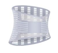 Tutore Lombare in Rete Traspirante per Alleviare Il Dolore Lombare Uomo Donna Cintura di Supporto Lombare Estiva Corsetto Regolabile per La Vita Ideale per Lavoro Esercizio Fisico(Gray,L)