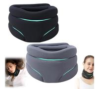 Tutore per collo Cervicorrect, Tutore per collo antirussamento, Tutore per collo per dormire, Tutore per collo Cervicorretto, Tutore di supporto regolabile per alleviare la pressione (Black+Grey 2pc)