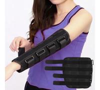 Tutore per gomito per uomo e donna, per sindrome del tunnel cubitale, supporto per il sonno notturno con 3 strisce in alluminio, supporto per braccio per nervo ulnare, gomito del tennista, tendinite