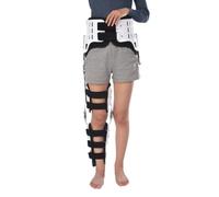 Tutore per Ortesi del Piede della Caviglia del Ginocchio,Ginocchiera Pieghevole,Tutore for Gamba Fissa,Tutori per Ortesi Regolabili per Coscia Ginocchio Caviglia e(Size:Right,Color:Ankleless + Waist)