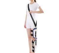 Tutore per Ortesi del Piede della Caviglia del Ginocchio,Ginocchiera Pieghevole,Tutore for Gamba Fissa,Tutori per Ortesi Regolabili per Coscia Ginocchio Caviglia e(Size:Left,Color:Ankleless + Straps)