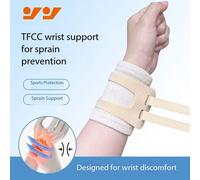 Tutore per polso TFCC Pro - Supporto regolabile per prevenzione di distorsioni e protezione sportiva (Tennis/Badminton) - Stabilità di Livello 3 neroPoliammide