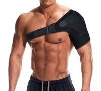 Tutore per spalla regolabile con cuscinetto a pressione per uomini e donne, tutore per spalla destra e sinistra, tutore di supporto per stabilità della spalla, manicotto a compressione in neoprene per
