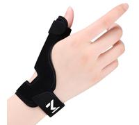 Tutore Pollice e Polso Regolabile, Polsiera per Rizoartrosi, Tendinite e Tunnel Carpale, Fascia Elastica Traspirante per Mano Destra e Sinistra, Supporto Ortopedico per Sport e Lavoro, Nero