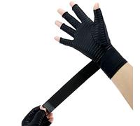 Tutore Polso Guanti Artrite Rame Senza Dita Artrosi Reumatoide Guanti Compressione Gaming Terapia Mani Polsiera Tendinite Tunnel Carpale Sindrome Raynaud (L-XL, 1)