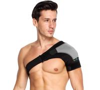 Tutore Spalla Sinistra per Uomini e Donne - Regolabile, Comodo e Leggero, Fascia Spalla Ideale per Dolori, Stiramenti e Maggiore Stabilità, Taglia Unica (Sinistra)